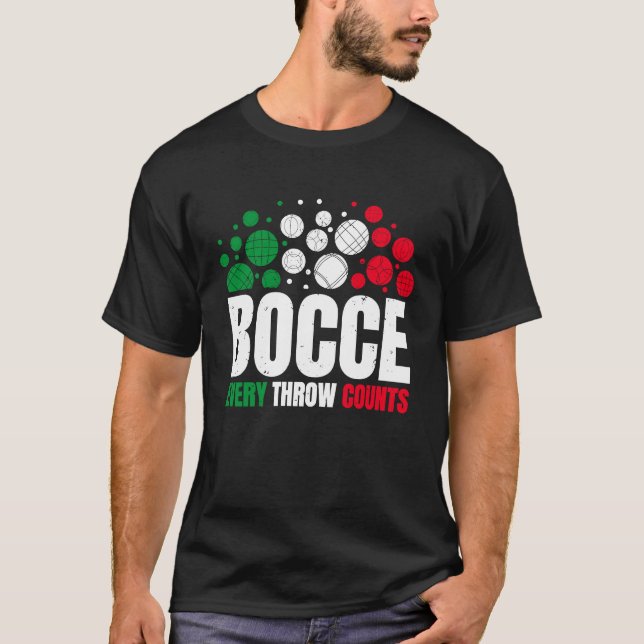 Bocce Varje tråd Bocce Boll Player T Shirt (Framsida)