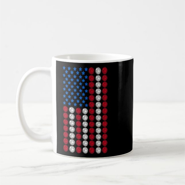 Bocce Vintage USA American Flagga Bocce 2 Kaffemugg (Vänster)