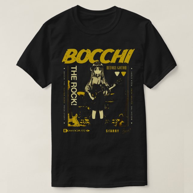 bocchi den roliga animeringen t shirt (Design framsida)