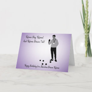 Boccia Boy Referewith Paddle Birthday Card Kort