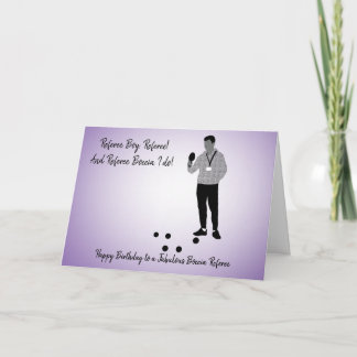 Boccia Boy Referewith Paddle Birthday Card Kort
