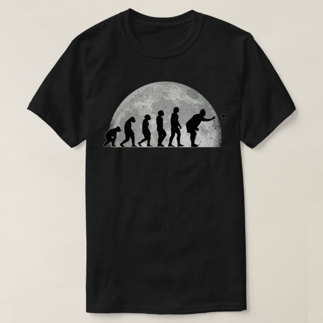 Boccia Evolution Moon Boule Petanque Bocce  T Shirt (Design framsida)