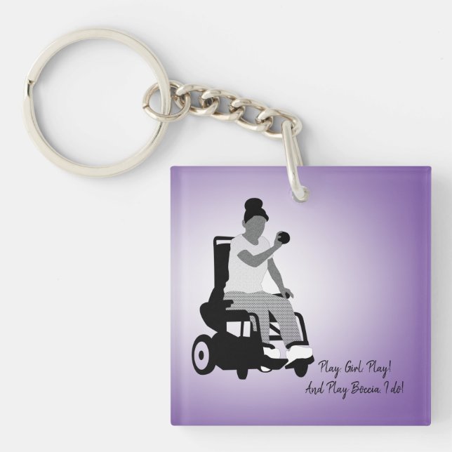 Boccia Girl Hair Up-Nyckelring (Framsidan)