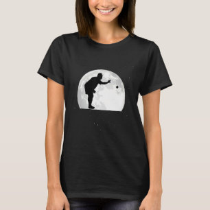 Boccia Moon Bocce Ball Boulespeler Boules T Shirt