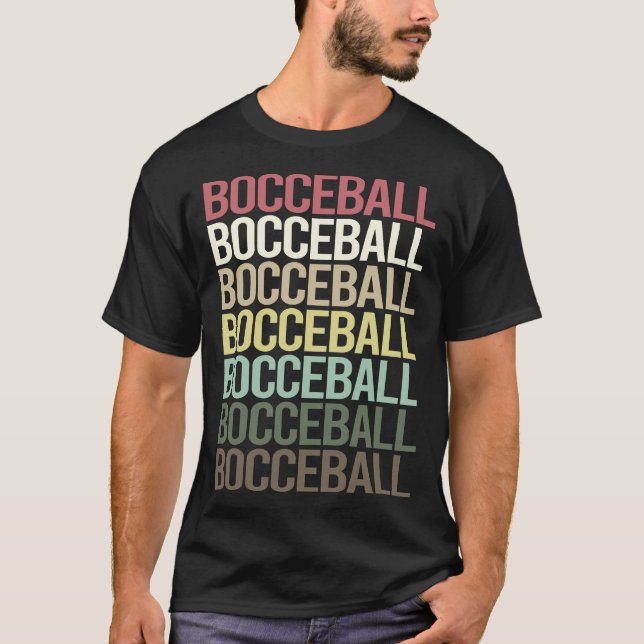 Boccie Boll Boci Boccie - färgstark text Bocce T Shirt (Framsida)