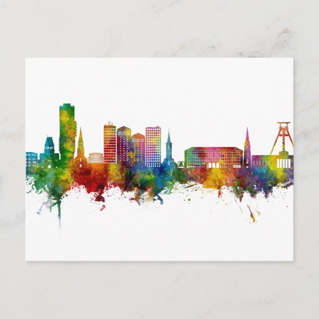 Bochum Germany Skyline Vykort (Framsida)