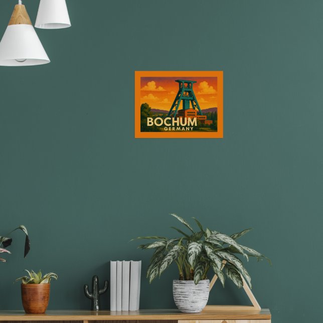 Bochum Tyskland Stad Konst Poster (Vardagsrum 1)