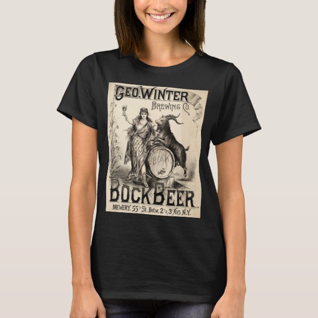 Bock Beer Brewing Co. Vintage Retro Coola Tee (Framsida)