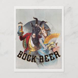Bock Beer USA Vintage affisch 1883 Vykort
