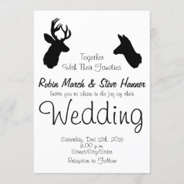 Bock & Doe som gifta sig Inbjudningar
