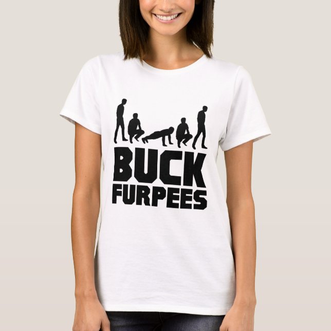 Bock Furpees -- Burpees kondition Tee Shirt (Framsida)