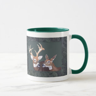Bock- och Doehjortmålning Mugg