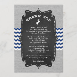 Bockbaby showertackkort med dikt tack kort