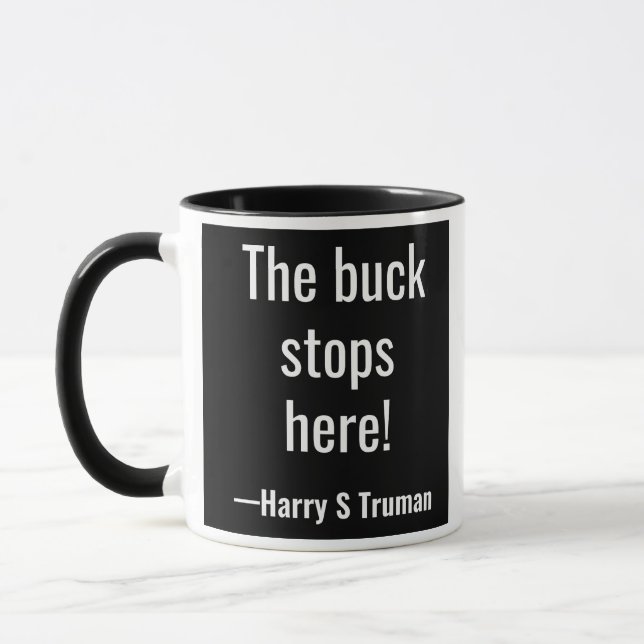 Bocken stoppar här! Harry S Truman Mugg (Vänster)