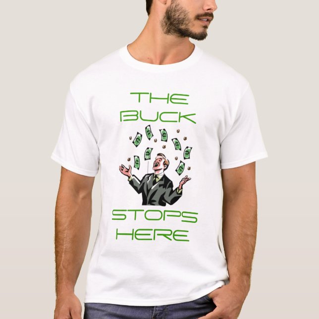 Bocken stoppar här T-tröja T-shirt (Framsida)