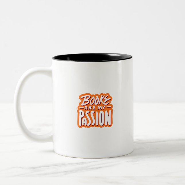 Böcker Är Min Passion Två-Tonad Mugg (Vänster)