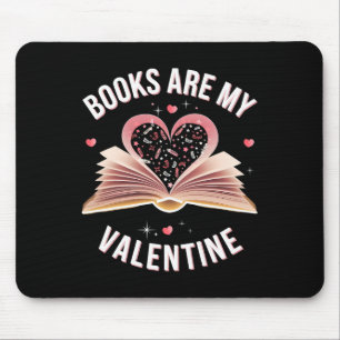 Böcker Är Min Valentine Söt Hjärtbok Älskare Valen Musmatta