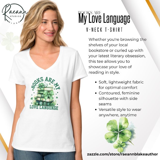 Böcker Är Mitt Kärleksspråk Dam V-ringad T-Shirt (Skapare uppladdad)
