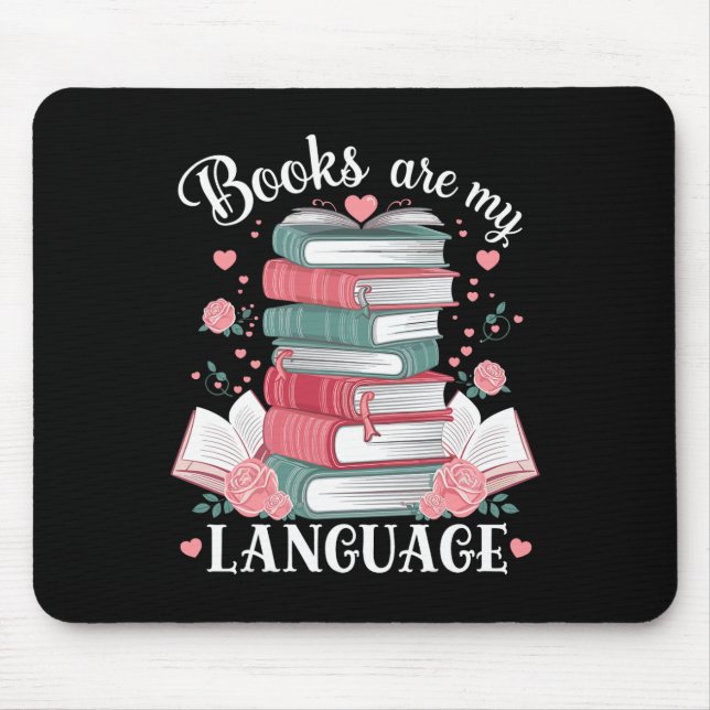 Böcker Är Mitt Kärleksspråk Läsälskande Biblioteka Musmatta (Framsidan)