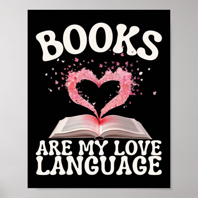 Böcker Är Mitt Kärleksspråk Läsälskande Biblioteka Poster (Framsidan)