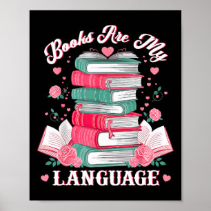 Böcker Är Mitt Kärleksspråk Läsälskare Bibliotekar Poster