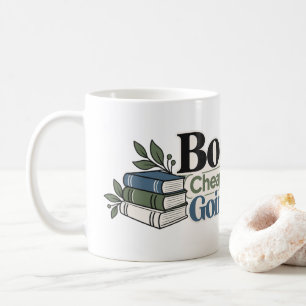 Böcker: Billigare än att gå ut Rolig bokhylla Kaffemugg