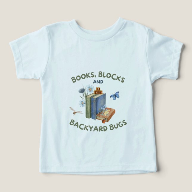 Böcker, Block & Trädgårdsinksekter Toddler T-Shirt (Design Framsida)
