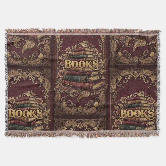 Böcker Bokälskare Författare Läsare Bibliofiler Filt (Framsidan)