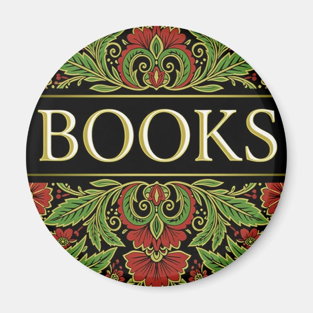 Böcker Bokälskare Författare Läsare Bibliofiler Magnet (Framsidan)