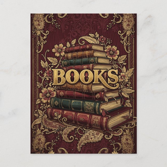 Böcker Bokälskare Författare Läsare Bibliofiler Vykort (Framsida)