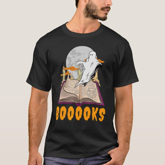 Böcker! Boooks Ghost Reading,Librarian Bookworm,Bo T Shirt (Framsida)