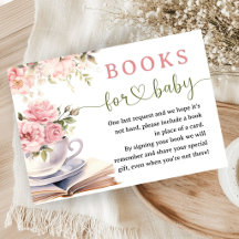 Böcker & Brunch Baby Shower Flick Tea Floral Rosa