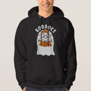 Böcker! Cute Ghost Reading Bibliotek Bokar Hallowe Hoodie