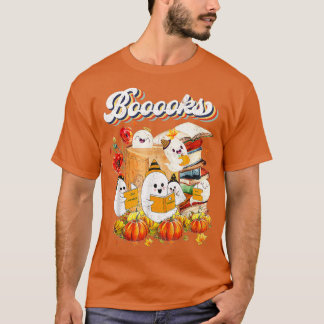 Böcker! Cute Ghost Reading Bibliotek Bokar Hallowe T Shirt