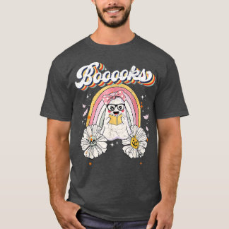 Böcker! Cute Ghost Reading Bibliotek Bokar Hallowe T Shirt