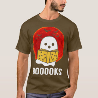 Böcker! Cute Ghost Reading Bibliotek Bokar Hallowe T Shirt