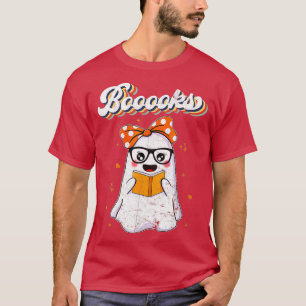 Böcker! Cute Ghost Reading Bibliotek Bokar Hallowe T Shirt