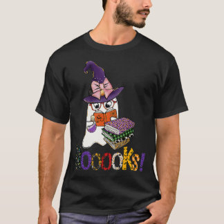 Böcker! Cute Ghost Reading Bibliotek Bokar Hallowe T Shirt