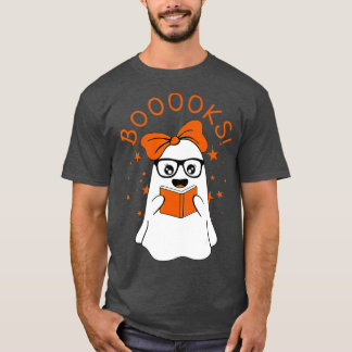 Böcker! Cute Ghost Reading Bibliotek Bokar Hallowe T Shirt