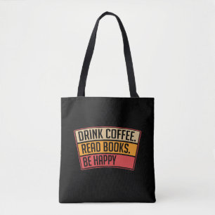 Böcker - Drick Kaffe Läs Böcker, Bokälskare Presen Tygkasse