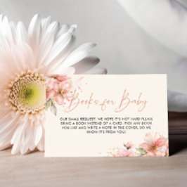 Böcker för baby blommig baby shower tilläggskort