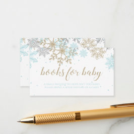 Böcker för Baby Blue Gold Snowflake Enclosure-kort Tilläggskort