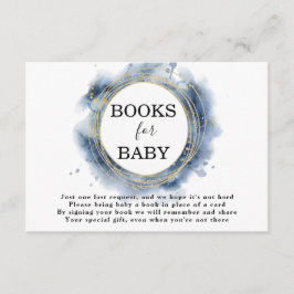 Böcker för Baby Blue Pojke Bebis Shower Inklusions Tilläggskort