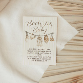 Böcker för baby boho klädstreck baby shower tilläggskort