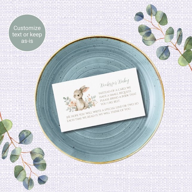 Böcker för Baby Card Bunny Tematized Baby Shower Tilläggskort (Skapare uppladdad)