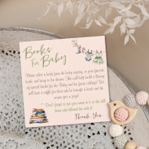 Böcker För Baby Girl Shower Kuvertkort
