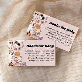 Böcker för baby groovy Halloween-spöke baby shower Tilläggskort