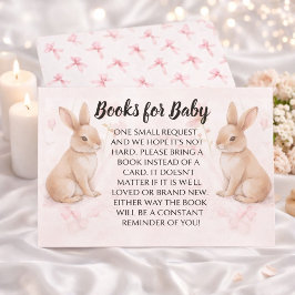 Böcker för Baby-kort med Kanin-illustration Tilläggskort