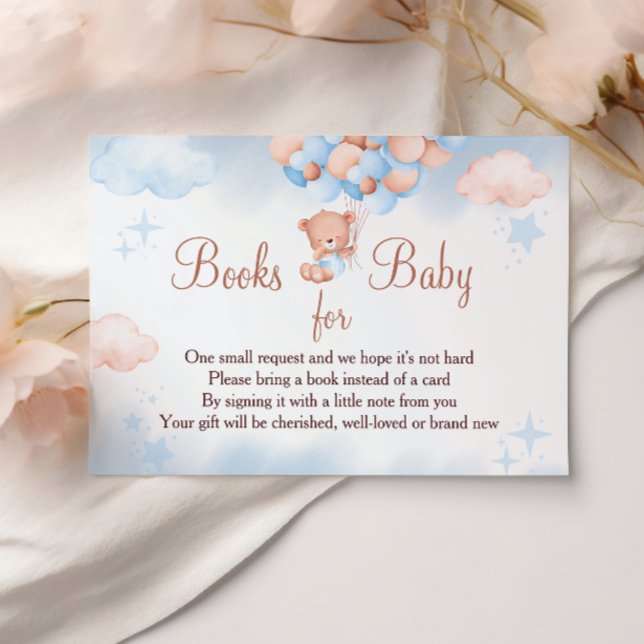 Böcker för baby nallebjörn blå och rosafärgad tilläggskort (Skapare uppladdad)