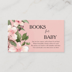 Böcker för Baby Peach Floral Baby Shower-kort Tilläggskort